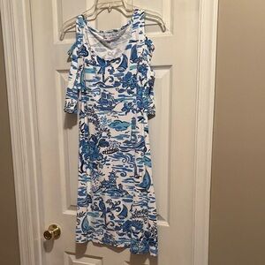 Tabi Blue and White Floral Dress